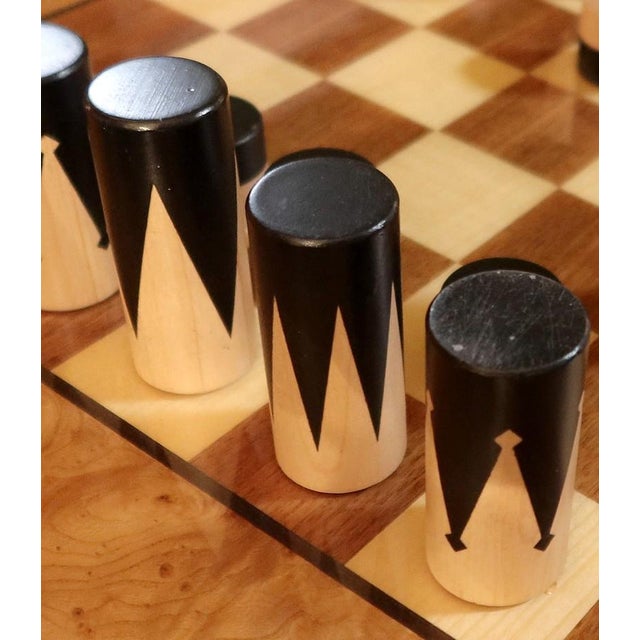 Black Game Table, Chessboard and Chairs by Paul Michel, 1970s, Set of 3 For Sale - Image 8 of 18