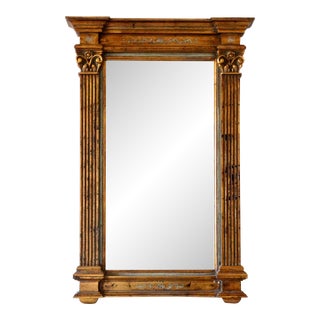 Large Gilt Neoclassical Style Wall Mirror For Sale
