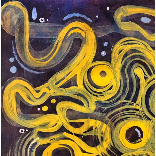"Within the Borders of Conception", Acrylic on Paper Painting by Ara Deinde For Sale - Image 4 of 4