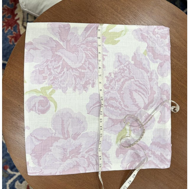 Textile Christopher Farr Peonies in Lilac Decorative Pillow Cover For Sale - Image 7 of 7