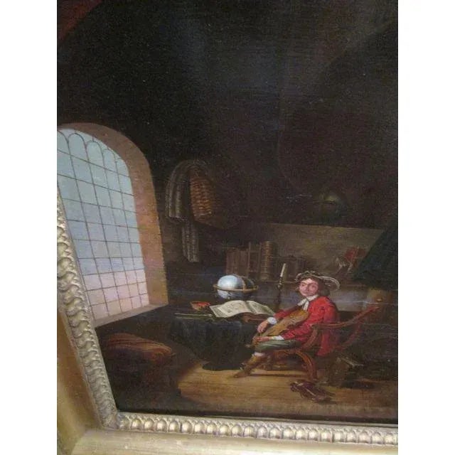 Realism Antique Oil on Wood Panel After Old Master Gerrit Dou "The Young Violinist" c.Late 18th-Early 19th Century For Sale - Image 3 of 7
