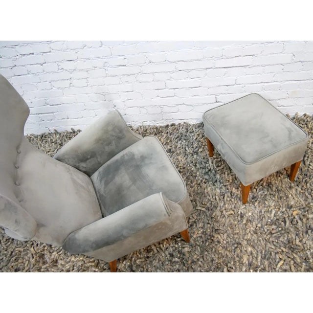 Set of Model FH 8023 Wingback Hammer Chair by Fritz Hansen for Dania 1950 For Sale - Image 9 of 13