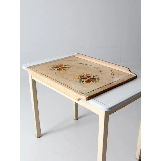 Antique Hand Painted Wood Noodle Board For Sale - Image 9 of 13