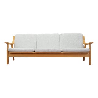 Vintage Danish Oak Sofa by Hans J. Wegner for Getama, 1960s For Sale