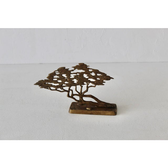 1970s Bijan Style Brass Bonsai Tree Tabletop Sculpture Vintage Mid-Century For Sale - Image 5 of 17