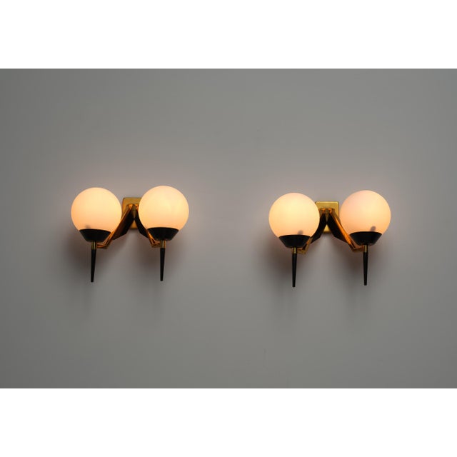 Mid-Century Modern Italian Wall Sconces from Stilnovo, 1950s, Set of 2 For Sale - Image 6 of 8