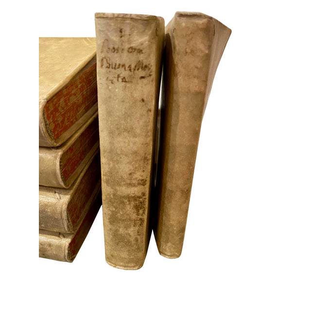 1760s Vellum Bound Books Set of 6 Chairish