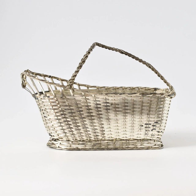 Mid-Century Modern Silver-Plated Wine Basket from Christofle, 1970s For Sale - Image 3 of 10
