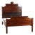 Antique Eastlake Chip Carved Walnut Full Size Bed C1900 For Sale