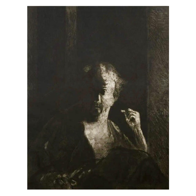 George Segal, Large Format American Pop Art Portrait Aquatint Etching Walter George Segal 1987, 1987 For Sale