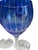 1990s Vintage Blue Etched Crystal Stemware, Set of 8 For Sale - Image 5 of 5