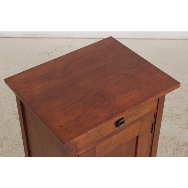 Pair Stickley Arts & Crafts Cherry Nightstands For Sale - Image 9 of 15
