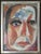 Bold 1980s expressionist portrait from Japan. Oil on canvas. Signed in the lower right with an inscription on verso....