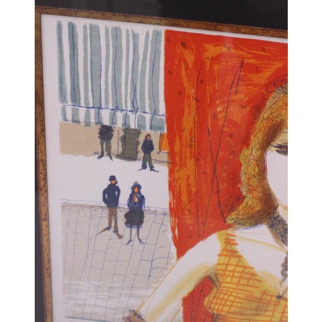 Figurative "Jeune Fille of Paris" Lithograph by Charles Levier For Sale - Image 3 of 12