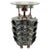 Gold Rose Gold V8 Engine Corner Bar Table with Wine Rack For Sale - Image 8 of 9