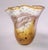 Murano Vintage Murano Style Hand Blown Art Glass Swirl Pattern Ruffled Edge Vase For Sale - Image 4 of 5