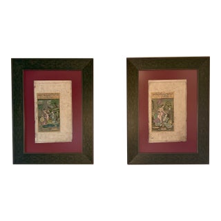 Erotica Late 19th Century Framed Set of Kama-Sutra Art - Set of 2 For Sale