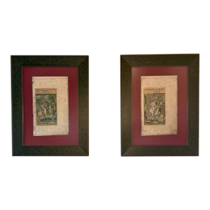 Late 19th Century Framed Set of Kama-Sutra Art - Set of 2