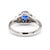 Vintage 0.97 Carat Oval Blue Sapphire & Diamond Filigree in Platinum Floral Ring, Size 5.75 For Sale In Miami - Image 6 of 10