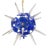 Blue Sputnik Pendant in Murano Style Glass by Simoeng For Sale