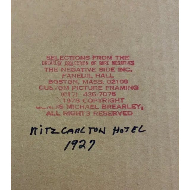 Mid 20th Century Mid Century 1970's Sepia Tone - Boston Ritz Carlton Hotel in 1929, Signed For Sale - Image 5 of 6