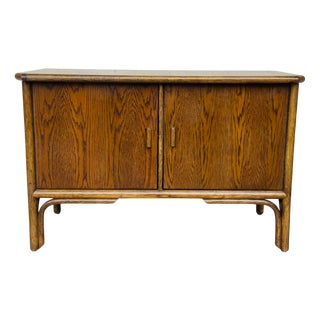 Vintage Ash and Bamboo Sideboard, 1960s For Sale
