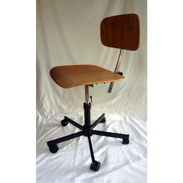 Jorgen Rasmussen For Rabami Danish Teak Kevi Swivel Desk Task Chair Chairish