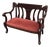 19th Century Victorian Mahogany Settee For Sale