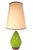 Mid 20th Century Green Glass Table Lamp With Original Shade For Sale In New York - Image 6 of 12