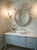 Handcrafted South African White Beaded Wirework Oval Wall Mirror For Sale - Image 9 of 12