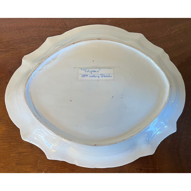 18th Century Antique 18th Century Italian Tulipano Doccia Porcelain Oval Bowl For Sale - Image 5 of 8