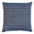 Schumacher Ming Fret Velvet 22" Pillow in Navy For Sale