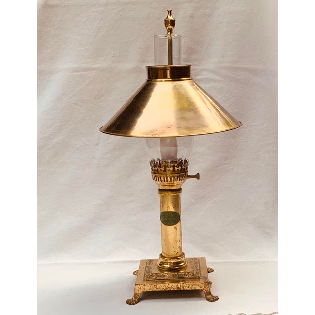 Vintage Orient Express Table Lamp - Brass Railroad Inspired Design, c.1980 For Sale - Image 9 of 17