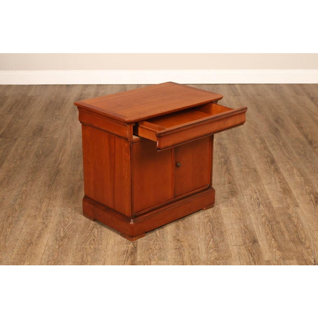 French Louis Philippe Style Cherry Nightstand For Sale - Image 9 of 18