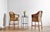Handwoven Malawi Cane Bar Stool in Classic Weave With White Linen Cushion For Sale In New York - Image 6 of 7