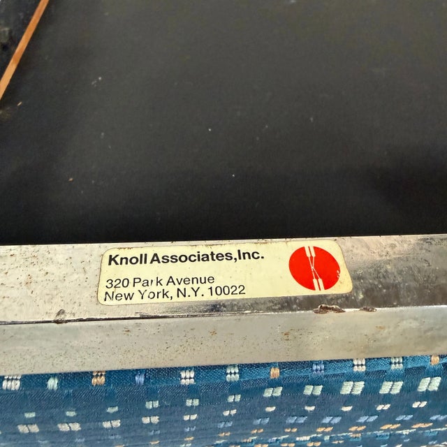 Blue Pair of Florence Knoll for Knoll Associates Slipper Chairs, 1970s For Sale - Image 8 of 9