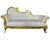 Rococo ✨ Luxury French Rococo Gold & Pearl White Tufted Chaise Lounge ✨ For Sale - Image 3 of 3
