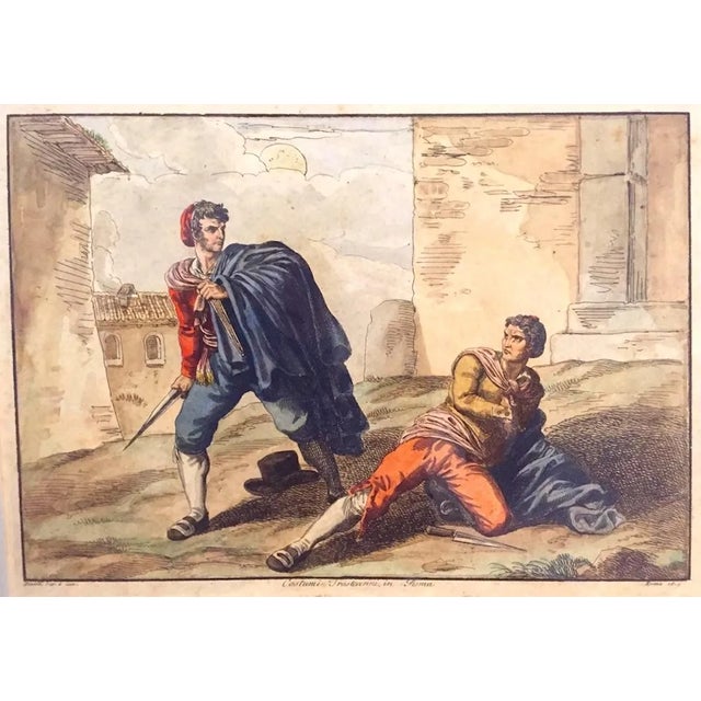 Roma Costumi Trasteverini - Etching by Bartolomeo Pinelli - 1819 1819 For Sale