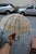 Wood Bamboo and Brass Umbrella-Shaped Wall Lamp, Italy, 1950s For Sale - Image 7 of 10