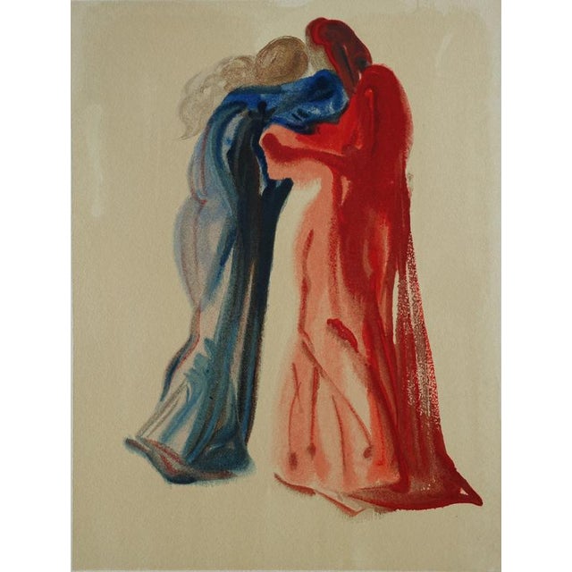 Salvador dali (1904-1989) purgatory 29: dante and beatrice color woodcut unsigned on bfk rives vellum 26 x 33 cm (c. 10 x...