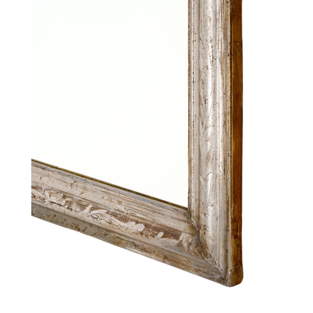 Louis Philippe Silver-Leaf Mirror For Sale - Image 9 of 9