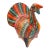 Vintage Mexican Folk Art Turkey Money Coin Bank Tonala Pottery Decor For Sale