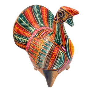 Vintage Mexican Folk Art Turkey Money Coin Bank Tonala Pottery Decor