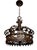 Rare Antique Cast and Forged Bronzed Iron Chandelier With Flowers For Sale - Image 4 of 7