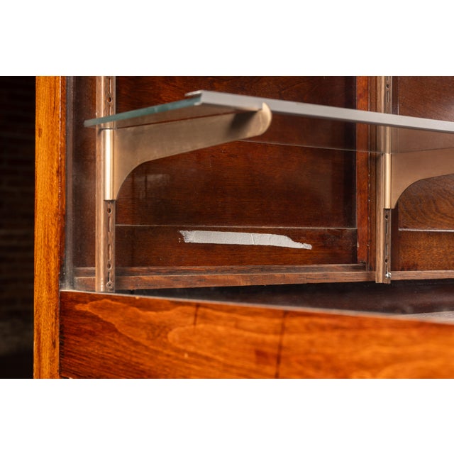 Antique Oak Barber Shop Display Cabinet For Sale - Image 13 of 13