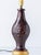 Brown 1960s Hollywood Regency Chocolate Brown Ceramic Table Lamp For Sale - Image 8 of 14