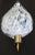 Italian La Murrina Murano White and Clear Glass Leaf Wall Sconces - a Pair For Sale - Image 3 of 13