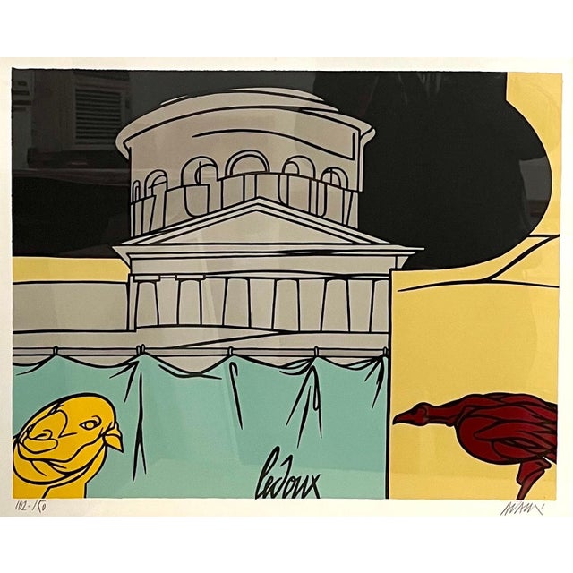 Black Valerio Adami, Italian Post Modern Pop Art Lithograph Silkscreen Valerio Adami Galerie Maeght, c.1975-1985 For Sale - Image 8 of 12