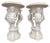 Large 20th Century Hand-Carved Marble Planters, Set of 2 For Sale