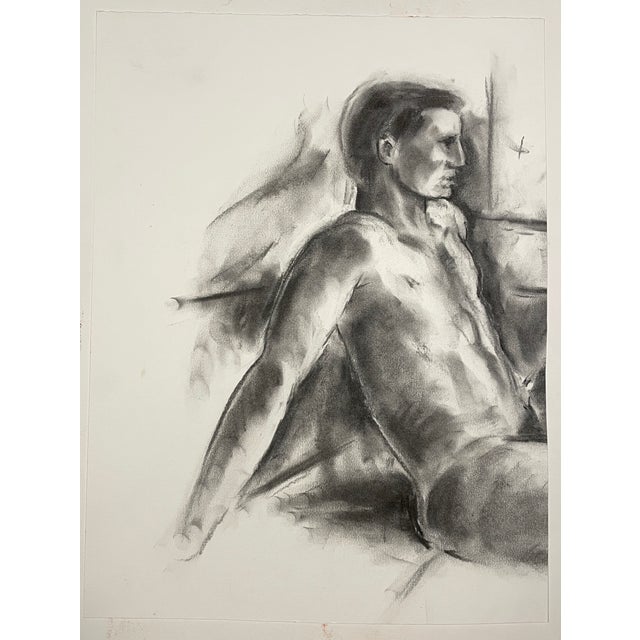 Figure of a male on heavy paper from the estate of Northwest School artist Neil Meitzler (1930 - 2009). Unsigned, estate...